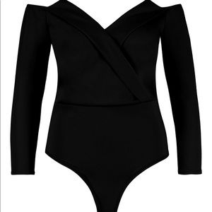 Boohoo Plus black bodysuit